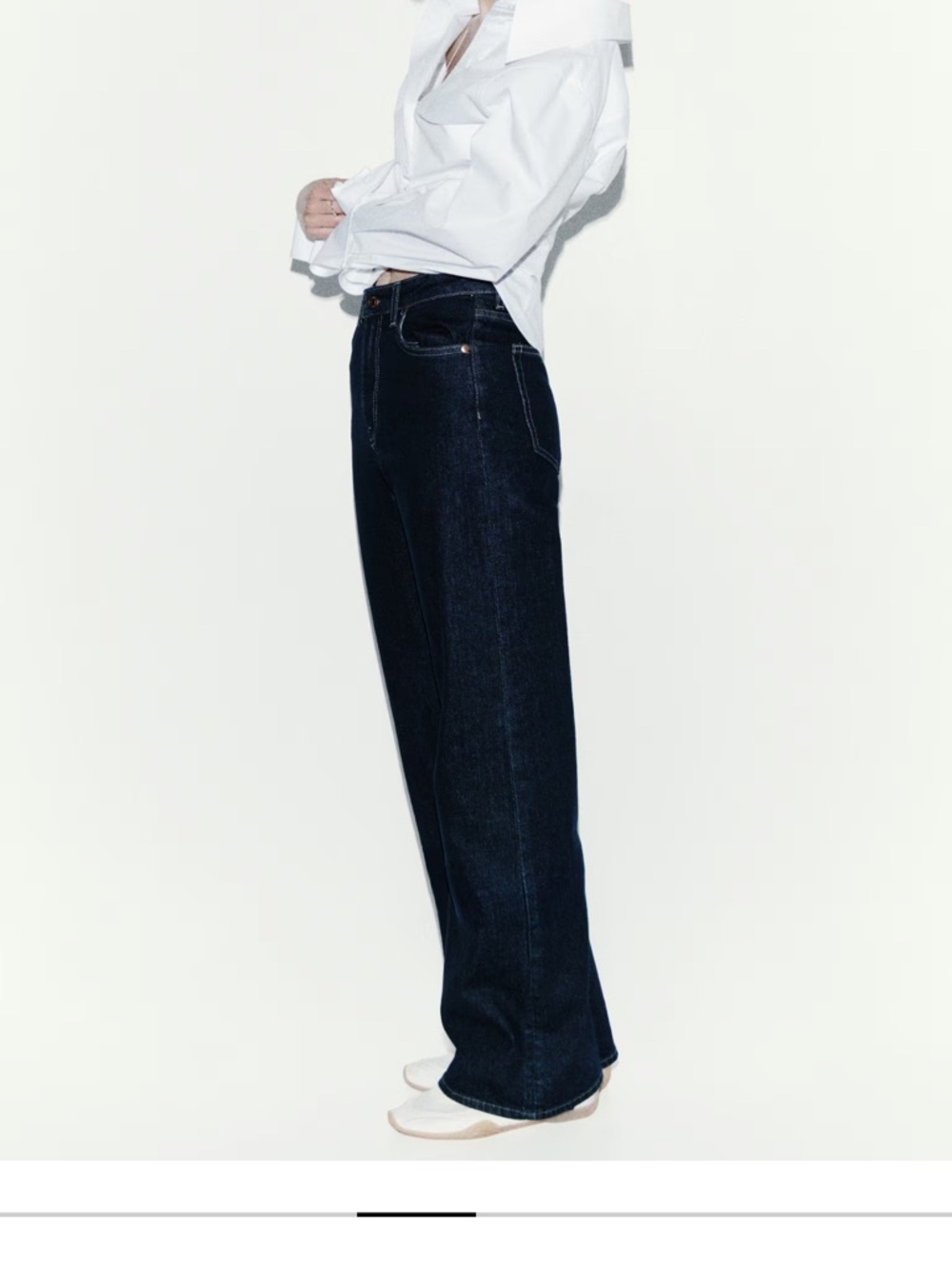H&M HARPER HIGH RISE WIDE LEG JEANS